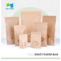 Kraft Paper Bag Custom Window Stand Up Bag
